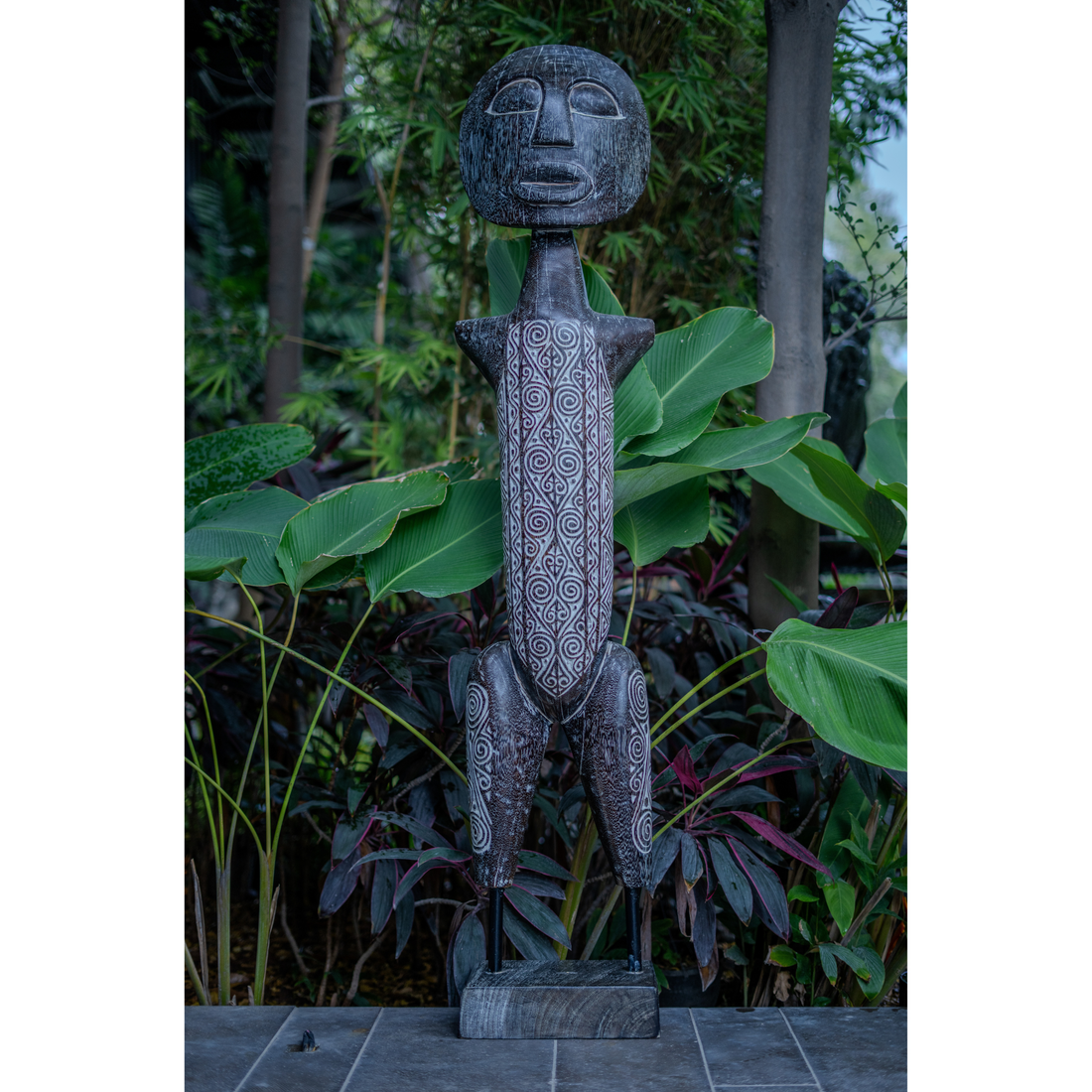 Primitive Man with Engraving (Set of 2)