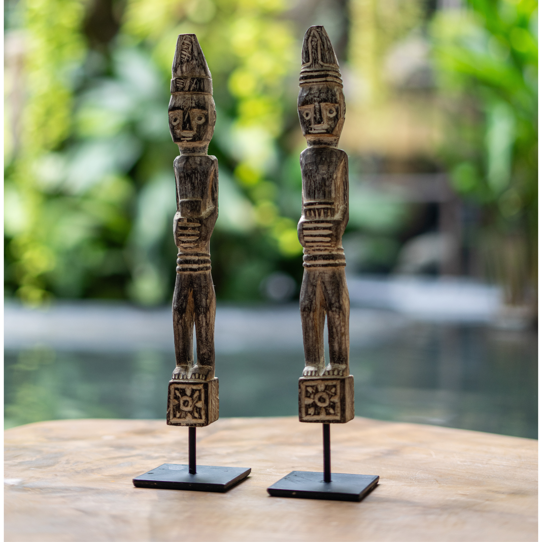 Black and White Distressed Totems