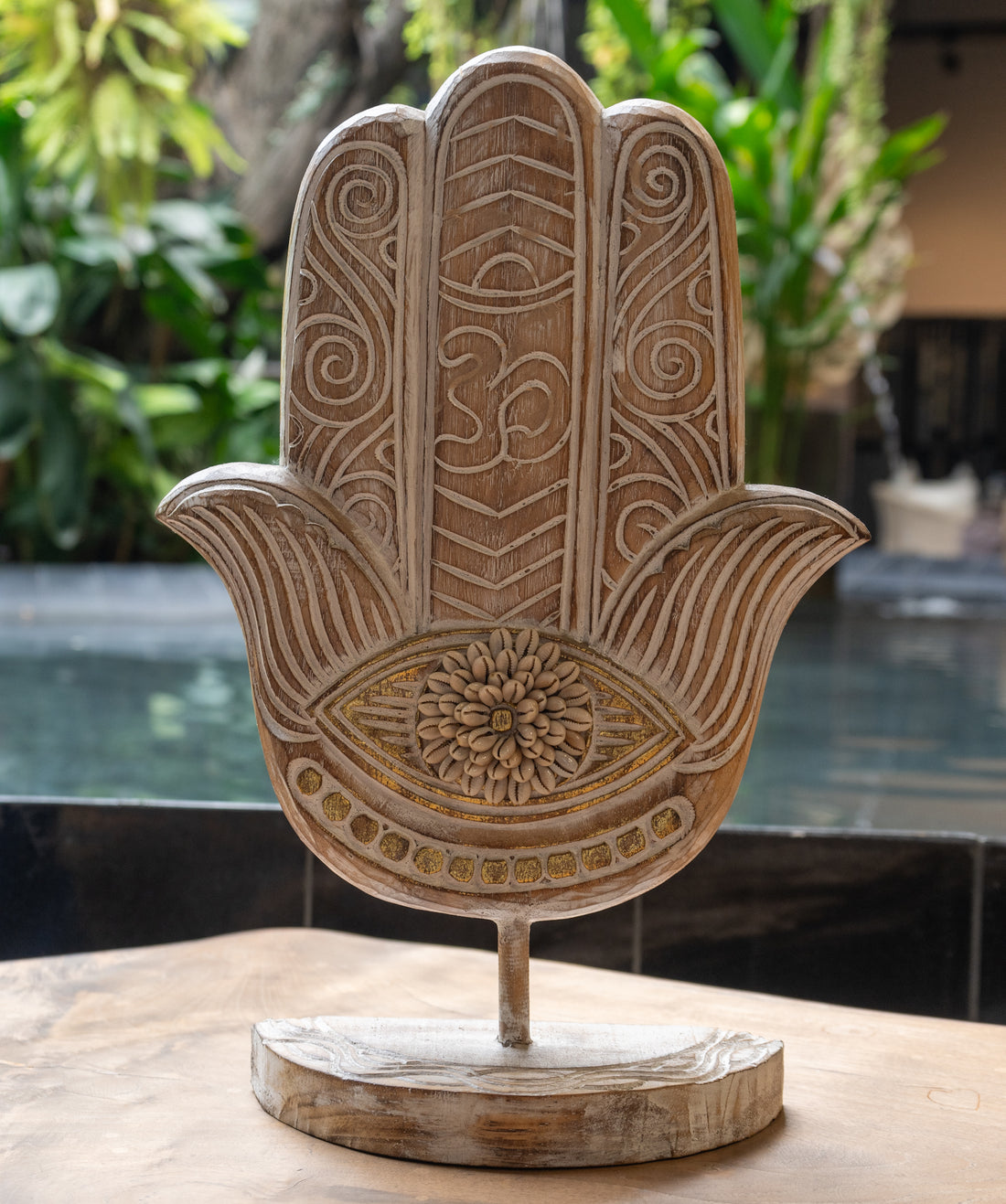 Handcrafted Hamsa Hand With Shells