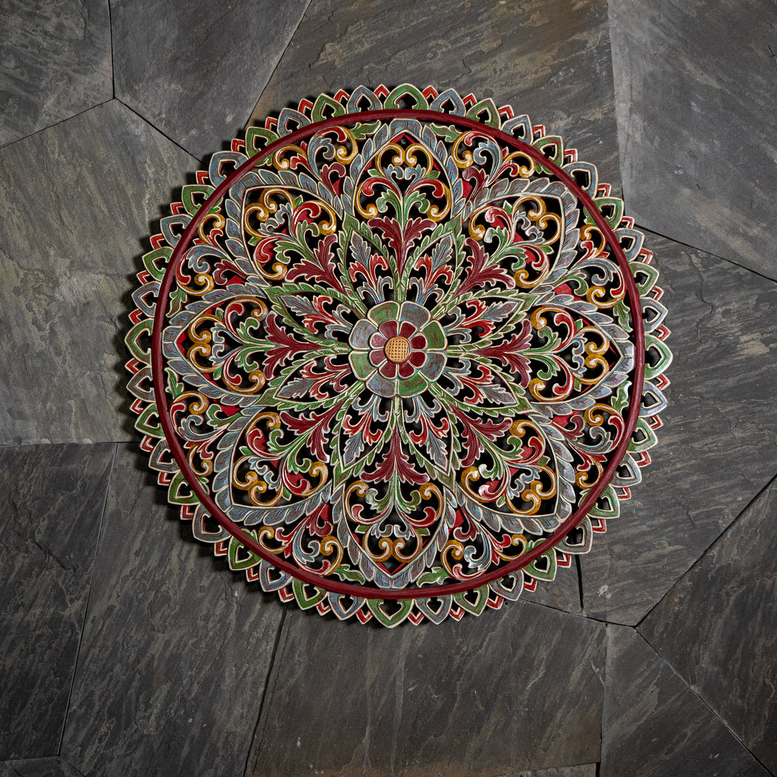 Floral Inspired Round Wall Decor