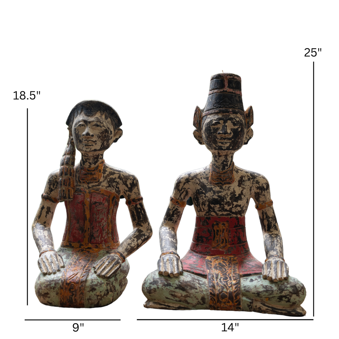 Javanese Wedding Couple in Distressed Finish