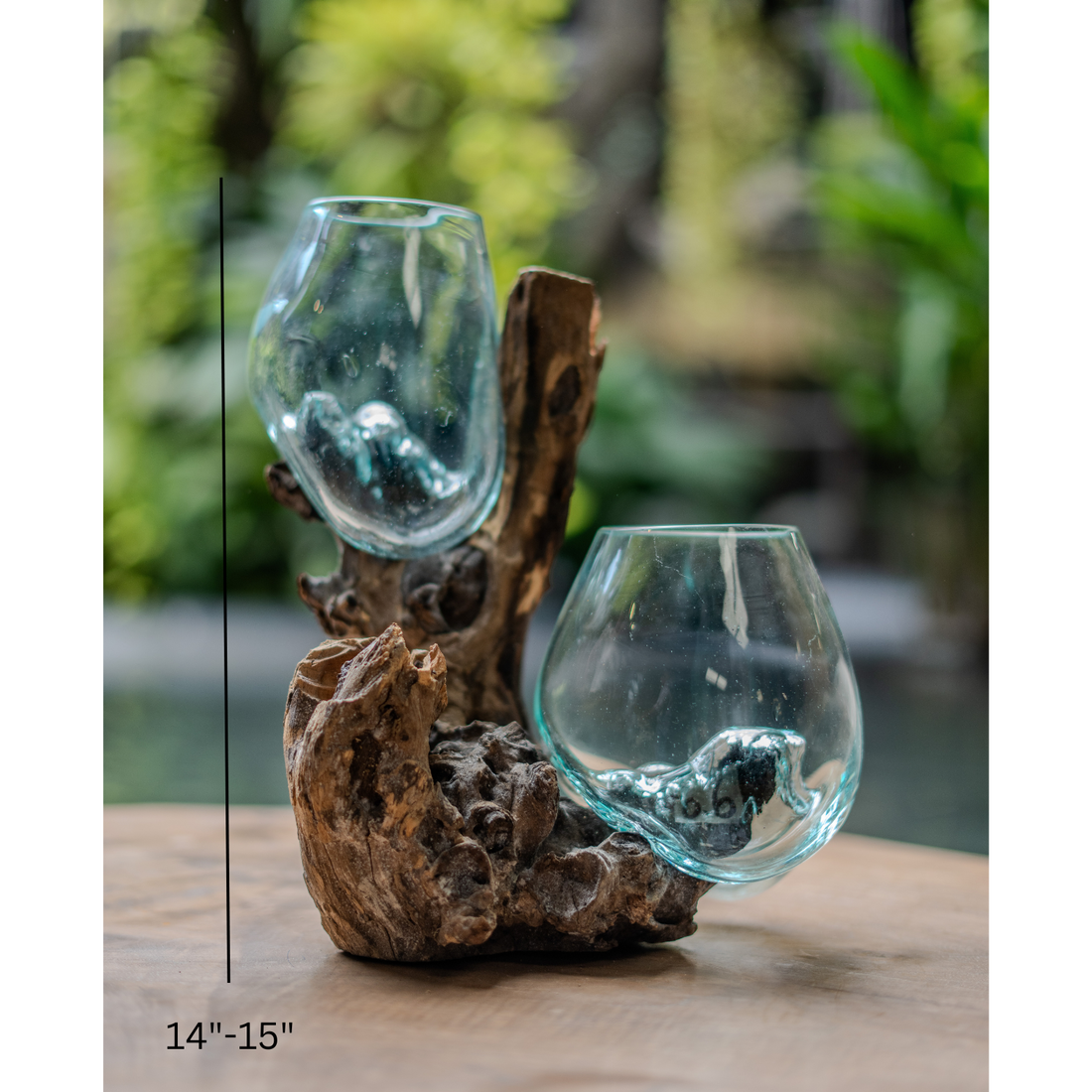 Two Bowls on a Wooden Base