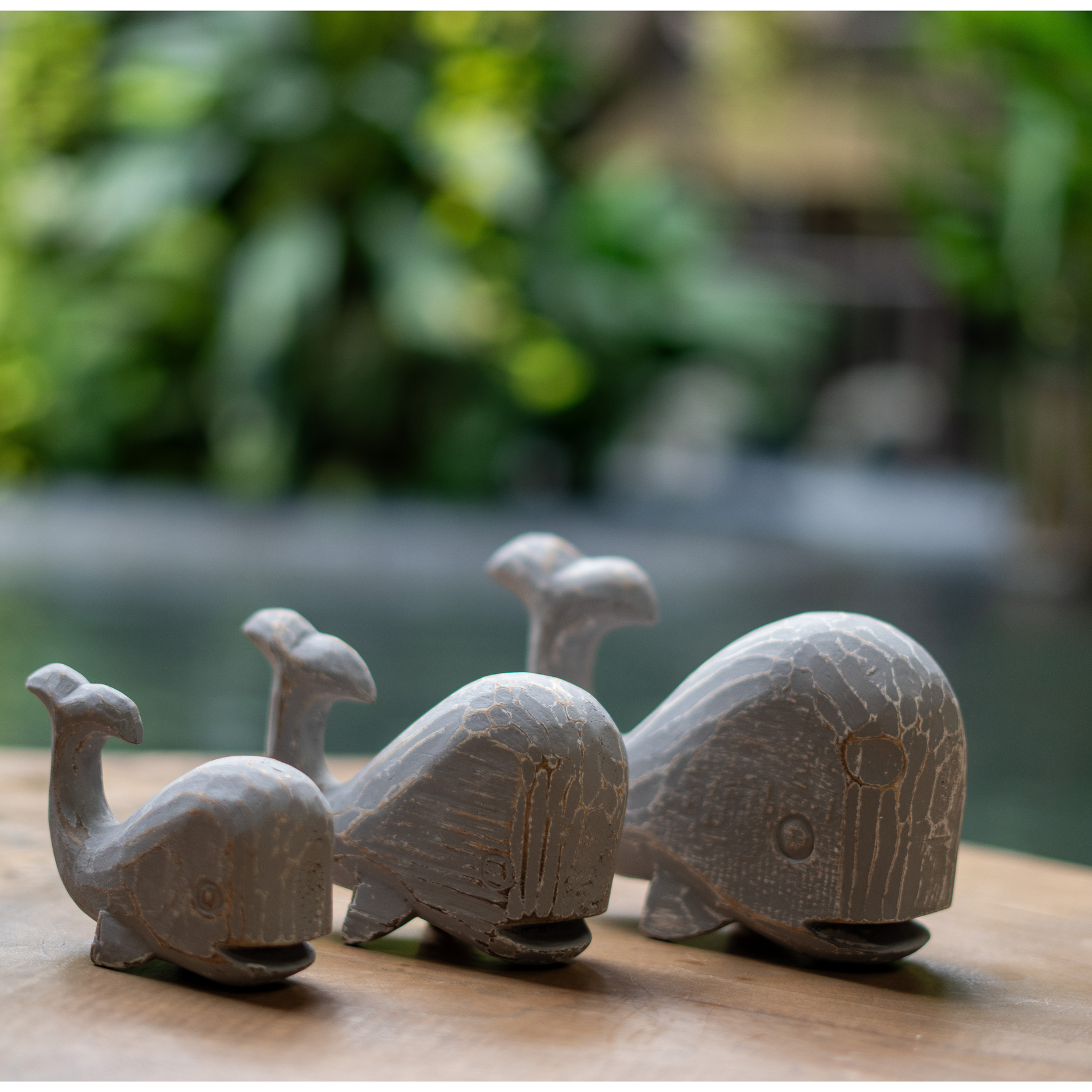 Wooden Whales (Set of 3)