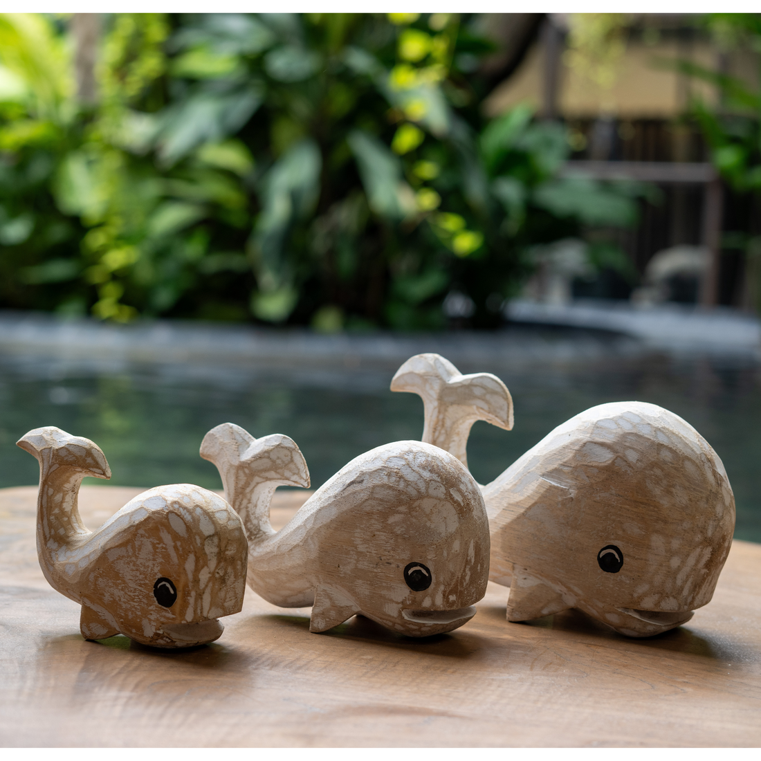 Wooden Whales (Set of 3)